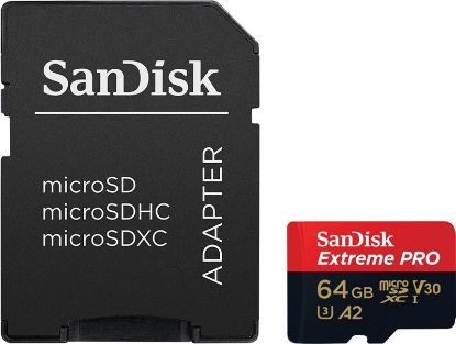  Зображення Модуль флеш-пам'яті SanDisk Extreme Pro microSDXC 64GB + SD Adapter + Rescue Pro Deluxe 170MB/s A2 C10 V30 UHS-I U3; EAN: 619659169794 